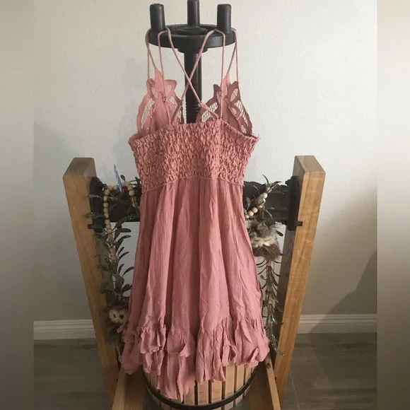 NWT Free People Adella small rose slip dress - Picture 5 of 8
